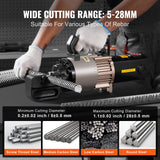 VEVOR 2000W Electric Hydraulic Rebar Cutter Cutting up to 1.1 Inch 5-28mm - Top-Down View