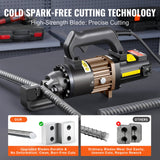 VEVOR 1000W Electric Hydraulic Rebar Cutter Cutting up to 3/4 Inch #6 4-20mm - Rear View