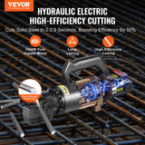 VEVOR 1500W Electric Hydraulic Rebar Cutter Cutting up to 7/8 Inch #7 4-22mm - Front View