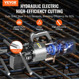 VEVOR 2000W Electric Hydraulic Rebar Cutter Cutting up to 1 Inch #8 4-25mm - Front View