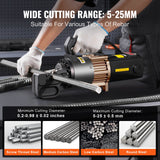 VEVOR 2000W Electric Hydraulic Rebar Cutter Cutting up to 1 Inch #8 4-25mm - Top-Down View
