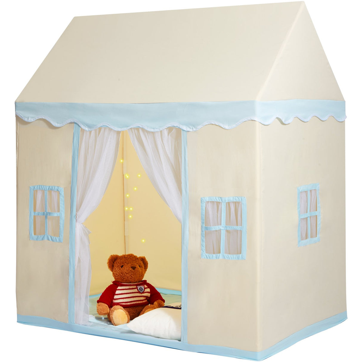 VEVOR Kids Play Tent, Kids Tent for Kids 1-5 Years Old, Toddler Tent with Mat and Tent Lamp, Tent for Kids with Windows for Indoor and Outdoor, Play