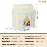 VEVOR Kids Play Tent, Kids Tent for Kids 1-5 Years Old, Toddler Tent with Mat and Tent Lamp, Tent for Kids with Windows for Indoor and Outdoor, Play
