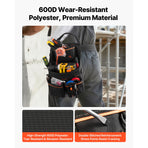 Tool Pouch with Belt, 14 Pockets Professional Tool Belt Pouch for Men, Heavy Duty Detachable Adjustable Utility Work Bag for Electrician, Carpenter, Construction, Adjusts Waist 83 cm to 127 cm