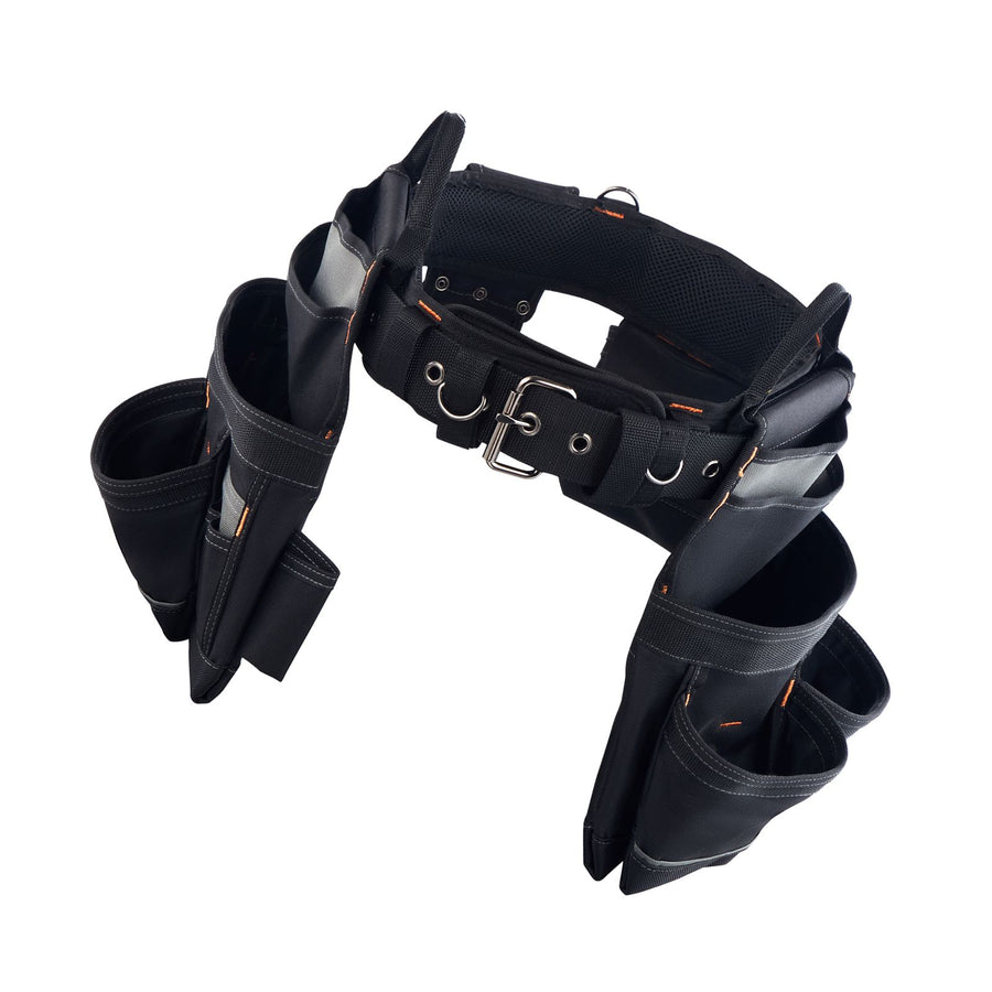 Tool Belt, 18 Pockets Professional Tool Pouch for Men, Heavy Duty Adjustable Utility Belt Detachable Work Bag for Electrician, Carpenter, Construction, Work Apron Organizer, Adjusts 80-131 cm
