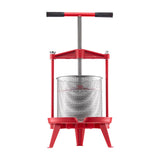 3.69 Gal/14L Fruit Wine Press, Stainless Steel Basket with Cross-beam and Triangular Structure, Manual Juice Maker, Cider Apple Grape Tincture Making Press with T-Handle for Kitchen Home