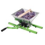 1.8 Gal/7L Fruit and Apple Crusher, Large Manual Grinder, Stainless Steel Fruit Scratter Pulper for Wine Cider Apple Grape Pressing, with Roller Handle for Kitchen Home, Green