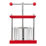 0.8 Gal/3L Fruit Wine Press, 2 Stainless Steel Barrels, Manual Juice Maker, Cider Apple Grape Tincture Honey Olive Oil Making Press with T-Handle for Outdoor Kitchen Home