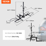 VEVOR 2-Bike Rack Hitch Mount 160lbs Folding Carrier Car Truck SUV 2 - Close-Up Angle