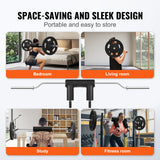 VEVOR Safety Squat Bar Fitness Squat Bar Attachment Weight Lifting - 45-Degree Angle