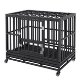 VEVOR Heavy Duty Dog Crate 38 in Metal Dog Kennel with Wheels and Removable Tray - Extra Image