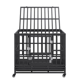 VEVOR Heavy Duty Dog Crate 38 in Metal Dog Kennel with Wheels and Removable Tray - Extra Image