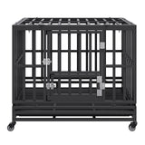 VEVOR Heavy Duty Dog Crate 38 in Metal Dog Kennel with Wheels and Removable Tray - Extra Image