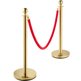 VEVOR 4PCS Gold Stanchion Posts Queue, 38 Inch Red Velvet Rope, Crowd Control Barriers Queue Line Rope, Barriers for Party Supplies - Extra Image
