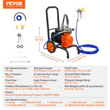 VEVOR Cart Airless Paint Sprayer Diaphragm Paint Airless Sprayer 900W Electric - Close-Up Angle