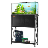 VEVOR Aquarium Stand, 20 Gallon Fish Tank Stand, 25.6 x 16.5 x 31.9 in Steel and MDF Turtle Tank Stand, 167.6 lbs Load Capacity, Reptile Tank Stand
