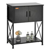 VEVOR Aquarium Stand, 20 Gallon Fish Tank Stand, 25.6 x 16.5 x 31.9 in Steel and MDF Turtle Tank Stand, 167.6 lbs Load Capacity, Reptile Tank Stand with Storage Cabinet and Embedded Power Panel, Black - Extra Image