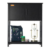 VEVOR Aquarium Stand, 20 Gallon Fish Tank Stand, 25.6 x 16.5 x 31.9 in Steel and MDF Turtle Tank Stand, 167.6 lbs Load Capacity, Reptile Tank Stand with Storage Cabinet and Embedded Power Panel, Black - Extra Image