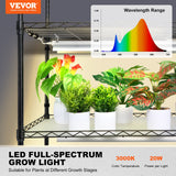 VEVOR Plant Stand with Grow Light 6 Tiers 200W 59.1