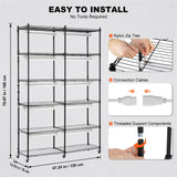 Plant Stand with Grow Light 6 Tiers 200W 59.1" Indoor Plant Grow Shelf