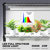 VEVOR DIY Plant Stand with Grow Lights 6 Tiers 192W 70.9