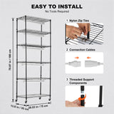 VEVOR DIY Plant Stand with Grow Lights 6 Tiers 192W 70.9
