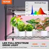 VEVOR Plant Stand with Grow Light 6 Tiers 180W 180 cm  Indoor Plant Grow Shelf - Front View