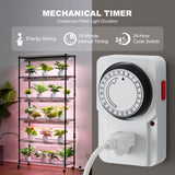VEVOR Plant Stand with Grow Light 6 Tiers 180W 180 cm  Indoor Plant Grow Shelf - Side View