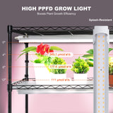 Plant Stand with Grow Light 6 Tiers 180W 180 cm Indoor Plant Grow Shelf
