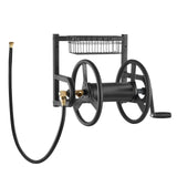 VEVOR Wall Mounted Garden Hose Reel 125ft 5/8 in Metal Hose Reel with Basket - Extra Image