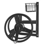 VEVOR Wall Mounted Garden Hose Reel 125ft 5/8 in Metal Hose Reel with Basket