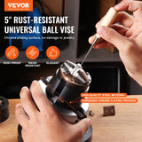 VEVOR Engraving Block 5 inch Ball Vise Setting Jewelry Ball Vise Engraving with 34PCS Attachment and Rubber Base - Front View
