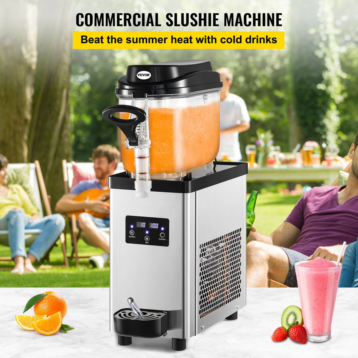 Commercial Slush Machine Frozen Drink Slushy Making Machine 6L/1.6 Gallons