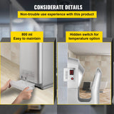 VEVOR Jet Hand Dryer Blade Hand Dryer Automatic High Speed for Washroom Silver - Rear View
