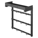 VEVOR Coffee Mug Holder Wall Mounted w/ 12 Movable Hooks and Top Shelf Cup Rack