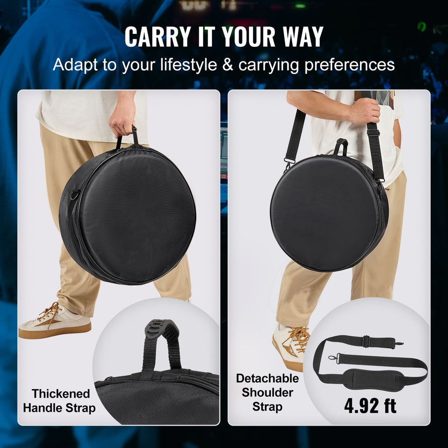 5-Piece Drum Bag Set, 1680D Oxford Fabric, Padded Drum Bags and Cases with 4.92 ft Detachable Shoulder Strap Carry Handles Foldable Design, for 55cm Kick 30cm Tom 33cm Tom 40cm Tom 35cm Snare