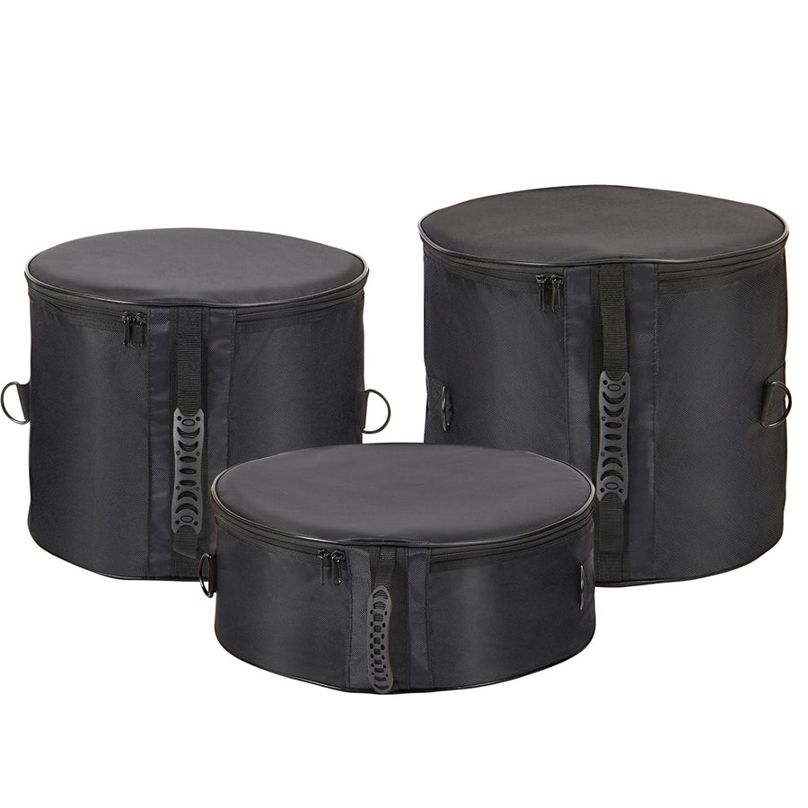 5-Piece Drum Bag Set, 1680D Oxford Fabric, Padded Drum Bags and Cases with 4.92 ft Detachable Shoulder Strap Carry Handles Foldable Design, for 55cm Kick 30cm Tom 33cm Tom 40cm Tom 35cm Snare