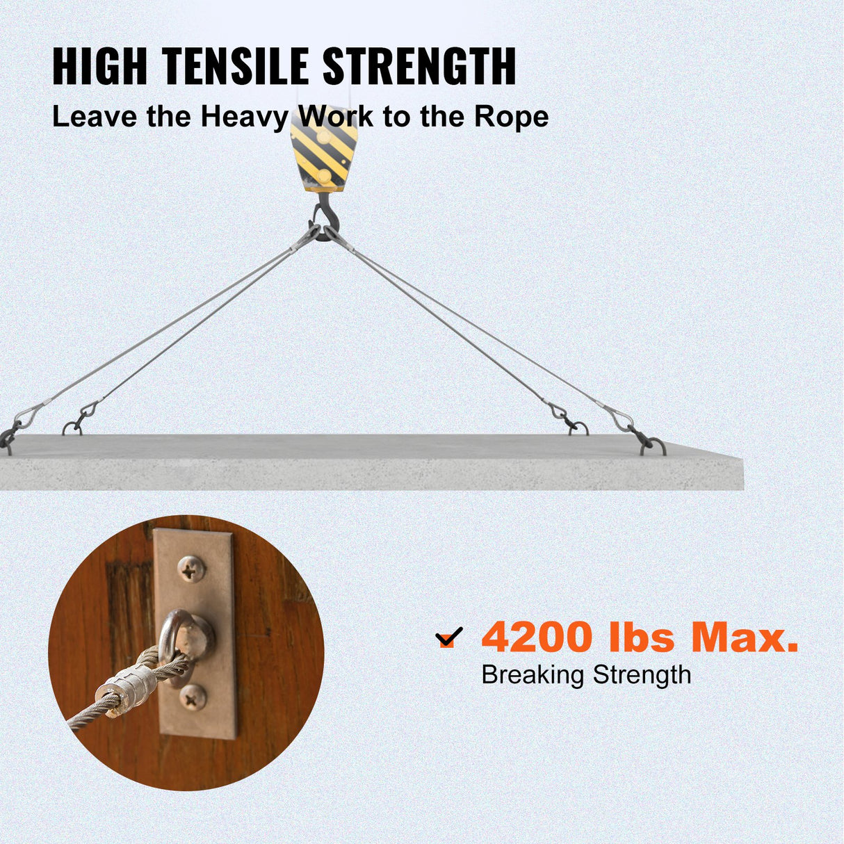 VEVOR Stainless Steel Cable Railing 3/16" x 1000ft, Wire Rope 316 Marine Grade, Braided Aircraft Cable 1x19 Strands Construction for Deck,Rail,