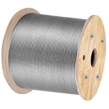 VEVOR Stainless Steel Cable Railing 3/16" x 1000ft, Wire Rope 316 Marine Grade, Braided Aircraft Cable 1x19 Strands Construction for Deck,Rail,