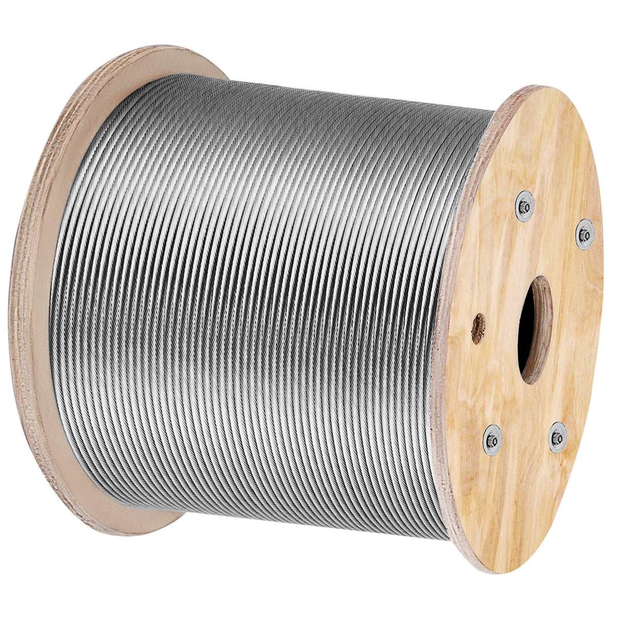 VEVOR Stainless Steel Cable Railing 3/16" x 1000ft, Wire Rope 316 Marine Grade, Braided Aircraft Cable 1x19 Strands Construction for Deck,Rail,Balusters,Stair,Handrail,Porch,Fence