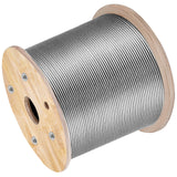 VEVOR Stainless Steel Cable Railing 3/16" x 1000ft, Wire Rope 316 Marine Grade, Braided Aircraft Cable 1x19 Strands Construction for Deck,Rail,