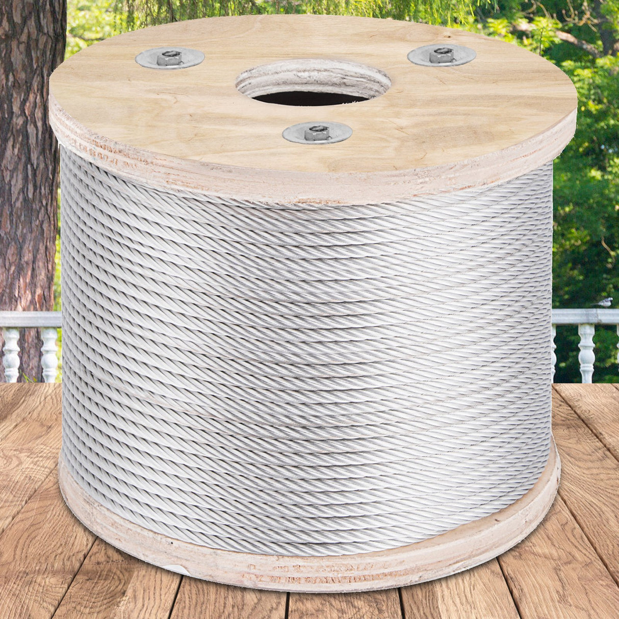 VEVOR 304 Stainless Steel Wire Rope Cable 4.8 mm 7x19 76 m reel