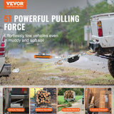 VEVOR Come Along Winch, 5 Ton Max Pulling Capacity, 3.5 m Steel Cable, 3 Hooks, Heavy Duty Ratchet Power Puller Tool with Dual Gears, Automotive Hoist Cable Puller Ideal for Vehicle Rescue - Front View