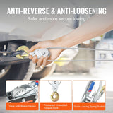 VEVOR Come Along Winch, 5 Ton Max Pulling Capacity, 3.5 m Steel Cable, 3 Hooks, Heavy Duty Ratchet Power Puller Tool with Dual Gears, Automotive Hoist Cable Puller Ideal for Vehicle Rescue - 45-Degree Angle