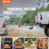VEVOR Power Puller Come Along Winch 2 Ton 4409 lbs Heavy Duty Pull Hoist 2 Hooks - Front View