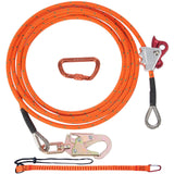VEVOR 12.7mm Steel Core Flipline, 16ft(4.8m)Arborist Flipline for Tree Climbing with Alloy Steel Snap Hook & Aluminum Alloy Carabiner, 30KN Breaking Tension for Fall Protection, Tree Climber - Extra Image