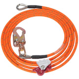 12.7mm Steel Core Flipline, 16ft(4.8m)Arborist Flipline for Tree Climbing with Alloy Steel Snap Hook & Aluminum Alloy Carabiner, 30KN Breaking Tension for Fall Protection, Tree Climber