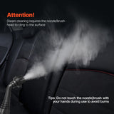 VEVOR Steam Cleaner, Multipurpose Powerful Steamer with 27 Accessories, Steamer Cleaing with Extra-Long Power Cord, 1.5 L Tank and Portable Handle, for Grout, Tile, Floors, Appliances, Home & Car - Close-Up Angle