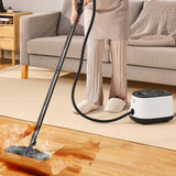 VEVOR Steam Cleaner, Multipurpose Powerful Steamer with 27 Accessories, Steamer Cleaing with Extra-Long Power Cord, 1.5 L Tank and Portable Handle, for Grout, Tile, Floors, Appliances, Home & Car - Low Angle