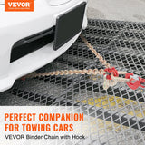 VEVOR V-Chain Bridle, 4364 kg Working Load Limit, 8 x 914.4 mm G80 Tow Chain with RTJ Cluster Hooks, DOT Certified, Galvanized Coating Manganese Steel & D-Shackle, for Lifting & Moving Activities - Front View